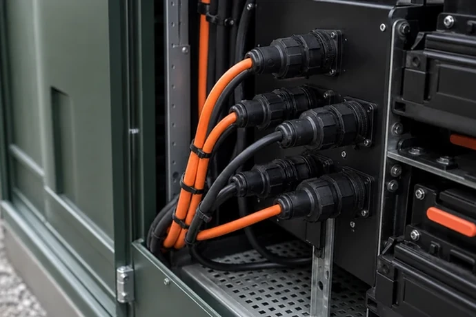 Waterproof Connector Integration for an Outdoor Energy Storage Cabinet